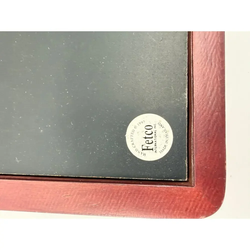 Fetco 4x6 Double Hinged Picture Frame Burgundy Desktop Photo Display Foldable